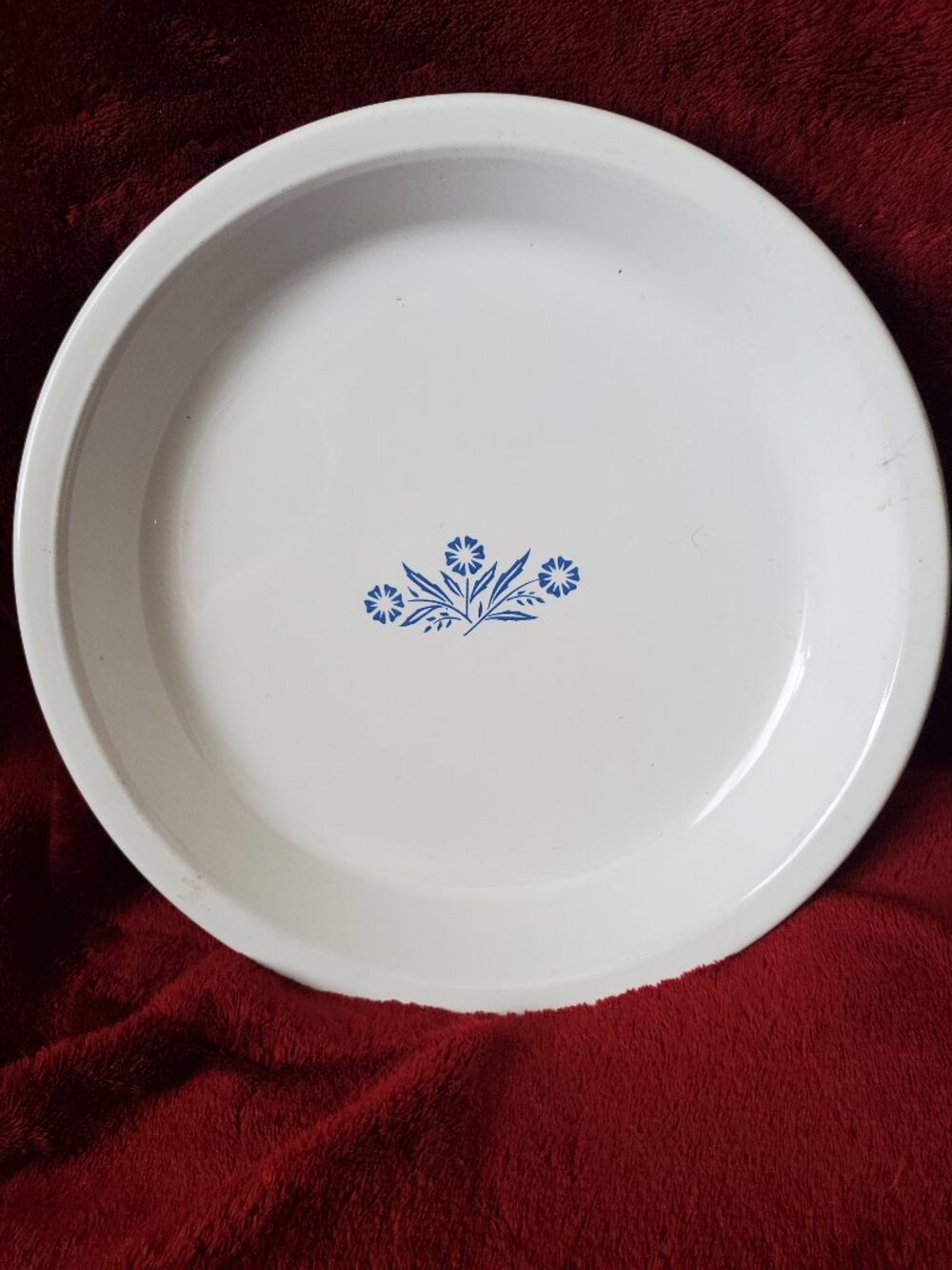 Corning Ware Cornflower P309 9x1 1/4 Pie Dish Gently Preloved